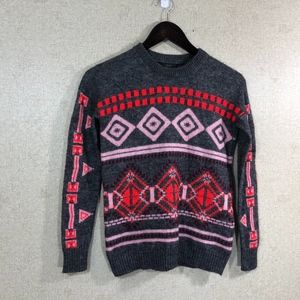 J.Crew Abstract Fair Isle Sweater Style B6163